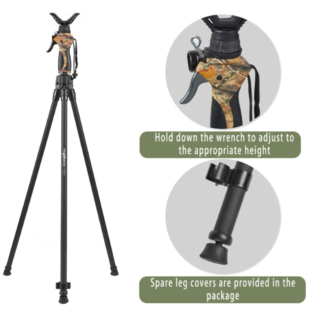 Fiery Deer Gen 4 Trigger Operated Rifle Shooting Tripod - 120cm /160cm Height Adjustment