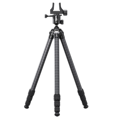 Leofoto SA Series TALL SA-324CL 10 Layer Carbon Tripod with MK-40 40mm Ballhead w/ 3 way Locking and GS-3 Weapon Clamp Heavy Duty Support System -  Max load ; 15kg, Min 240mm to Max 1850mm